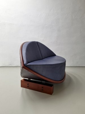 Blue Leather Keflavik Sofa by Sigurdur Gustafsson for Källemo AB, 2000s-UAO-1020308