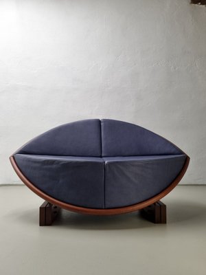 Blue Leather Keflavik Sofa by Sigurdur Gustafsson for Källemo AB, 2000s-UAO-1020308