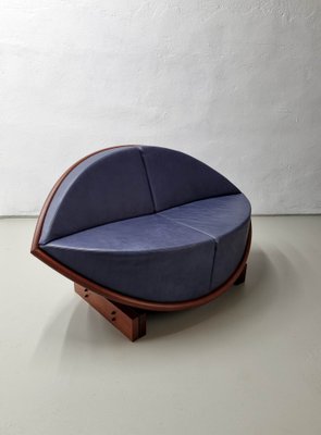 Blue Leather Keflavik Sofa by Sigurdur Gustafsson for Källemo AB, 2000s-UAO-1020308