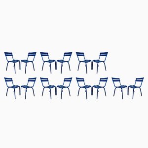 Blue Metal Dining Chairs, Set of 14-EAD-956465