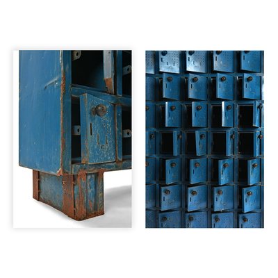 Blue Metal Workshop Dresser, 1940s-NQ-571294