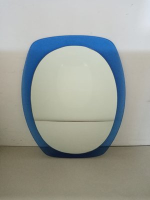 Blue Mirror from Cristal Art, 1950s-OLY-1137163