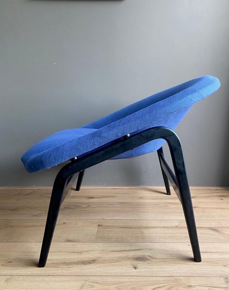 Blue Model Columbus Lounge Chair by Hartmut Lohmeyer for Artifort, 1950s