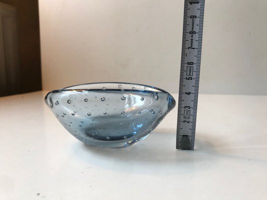 Blue Murano Bubble Glass Ashtray from Seguso, 1950s-LCR-731644