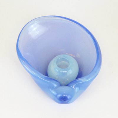 Blue Murano Glass Candleholder from Seguso, 1940s-NE-577360