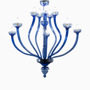 Blue Murano Glass Chandelier, 1950s-ELZ-1747159