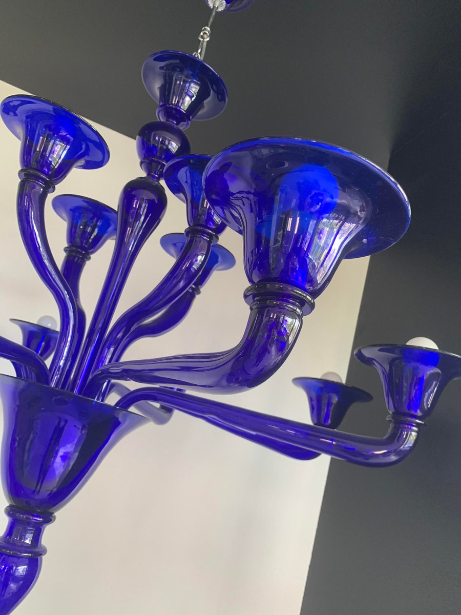 Blue Murano Glass Chandelier from Simoeng