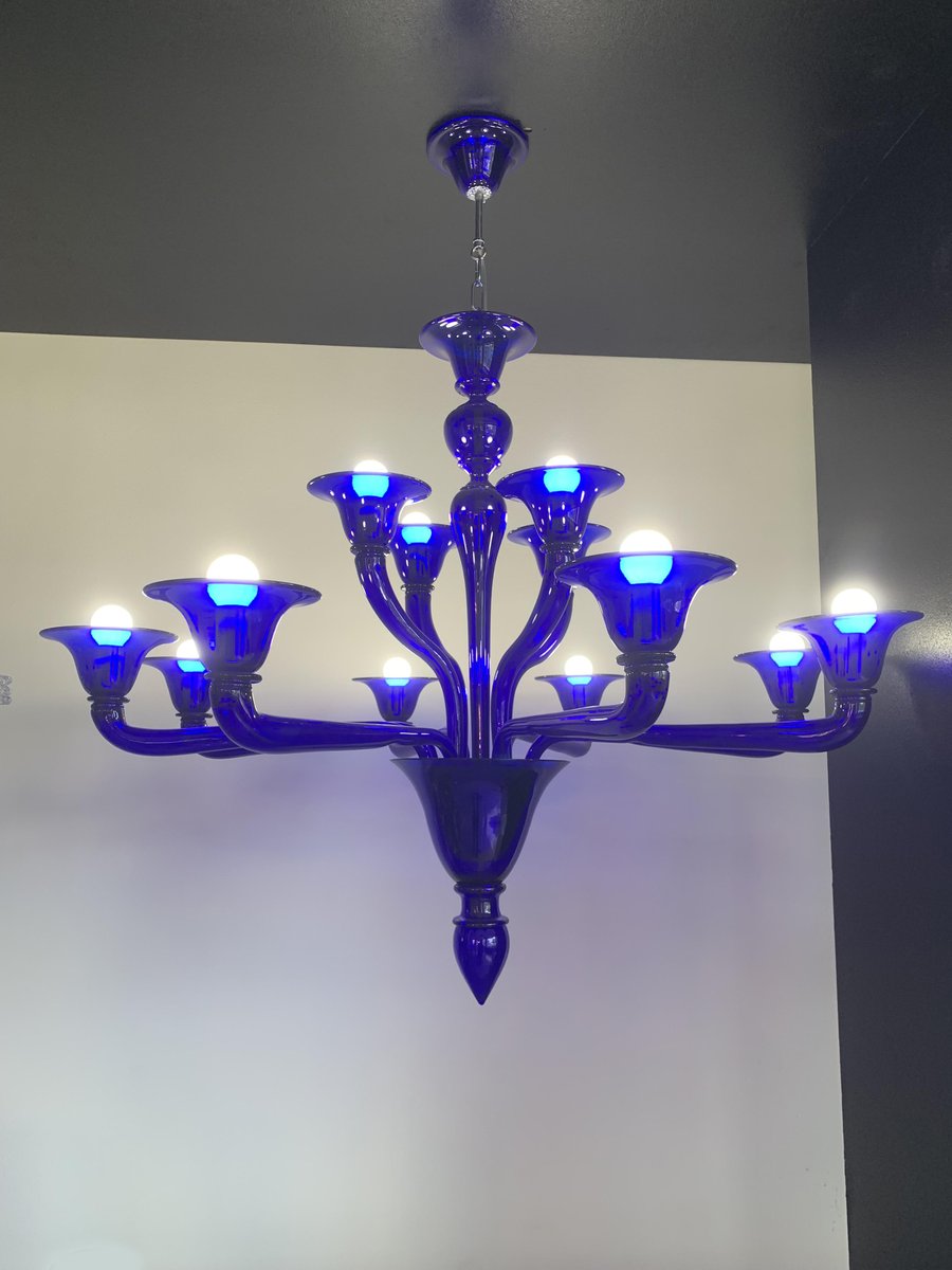 Blue Murano Glass Chandelier from Simoeng