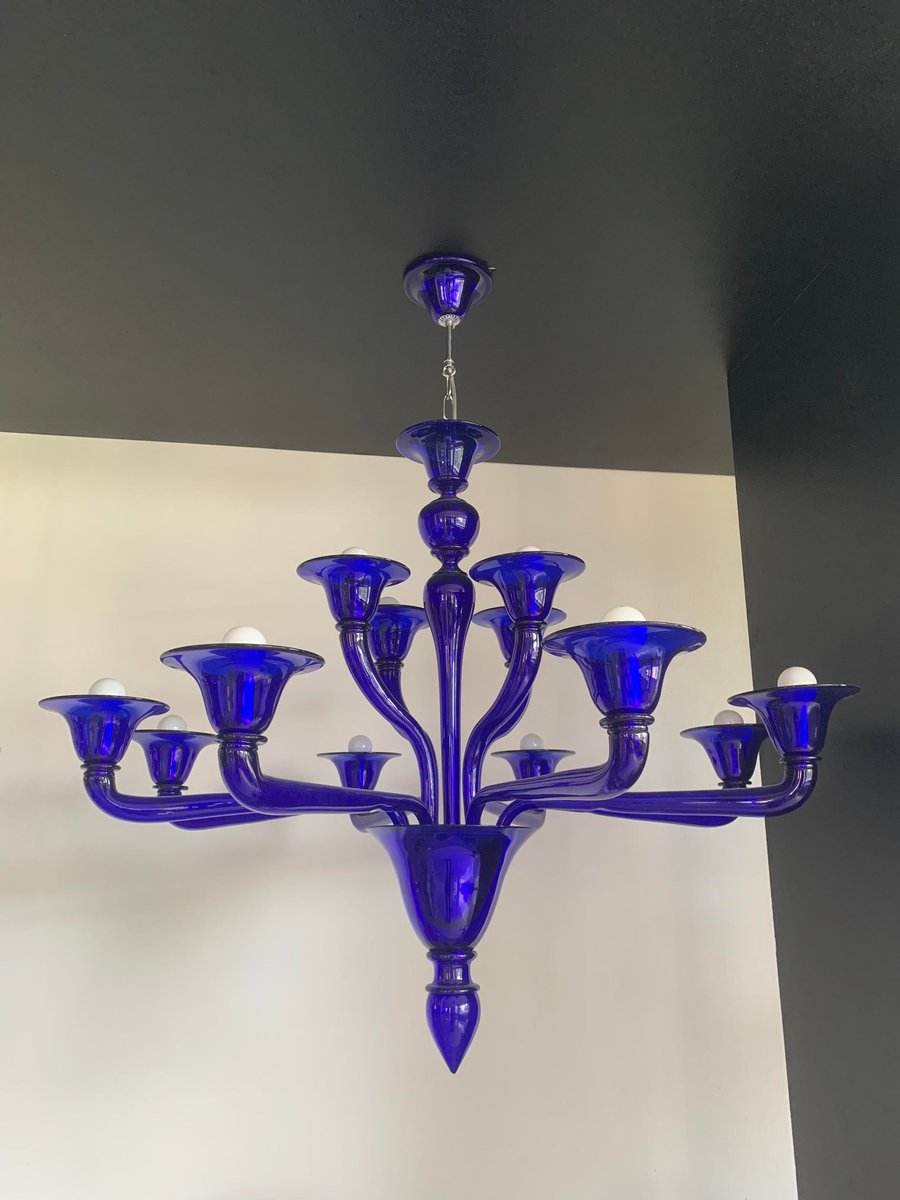 Blue Murano Glass Chandelier from Simoeng