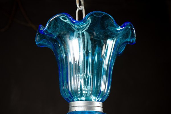 Blue Murano Glass Chandelier, Italy, 1990s-MBH-1031894