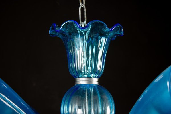 Blue Murano Glass Chandelier, Italy, 1990s-MBH-1031894