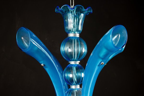 Blue Murano Glass Chandelier, Italy, 1990s-MBH-1031894