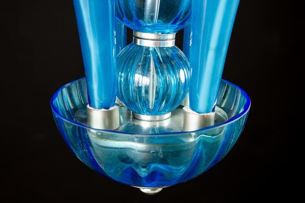 Blue Murano Glass Chandelier, Italy, 1990s-MBH-1031894