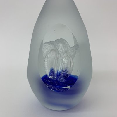 Blue Murano Glass Egg Paperweight, 1970s-BGP-1145400