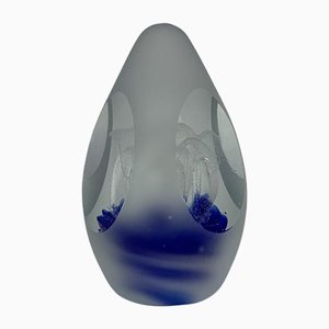 Blue Murano Glass Egg Paperweight, 1970s-BGP-1145400