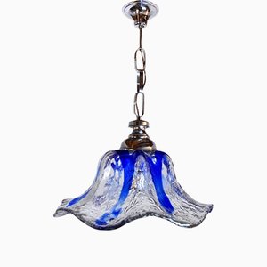 Blue Murano Glass Flower Chandelier from Mazzega, Italy, 1970-EJE-1170520