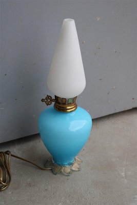 Blue Murano Glass Table Lamp from Seguso, 1950s-EH-1370777