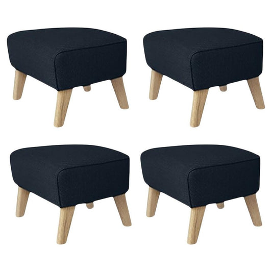 Blue Natural Oak Raf Simons Vidar 3 My Own Chair Footstools by Lassen, Set of 4