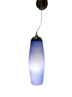 Blue Opaline Pendant Lamp, 1950s-SNX-910643