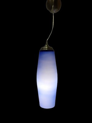 Blue Opaline Pendant Lamp, 1950s-SNX-910643