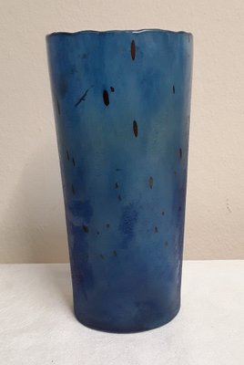 Blue Oral Glass Vase from Kosta Boda, 1980s-HOI-1789365