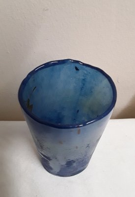 Blue Oral Glass Vase from Kosta Boda, 1980s-HOI-1789365