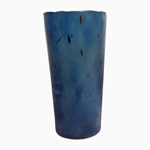 Blue Oral Glass Vase from Kosta Boda, 1980s-HOI-1789365