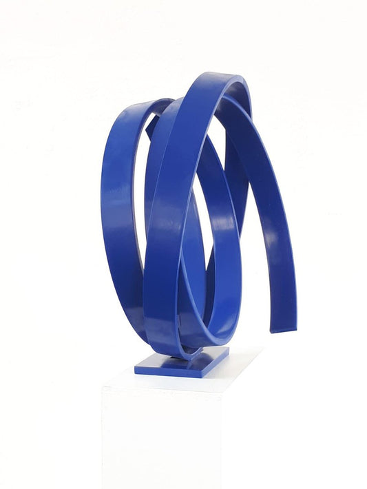 Blue Orbit Sculpture by Kuno Vollet