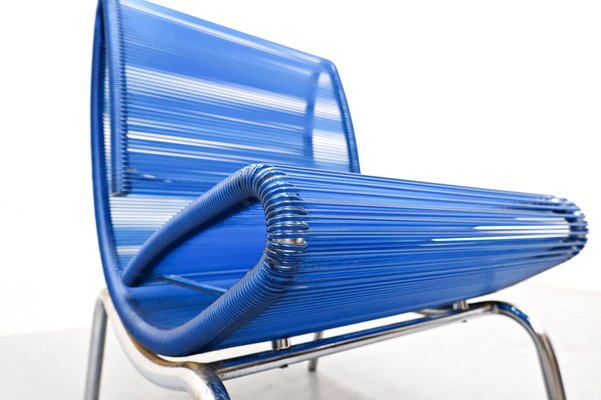 Blue Plastic & Rope Chair by Roberto Semprini, Italy