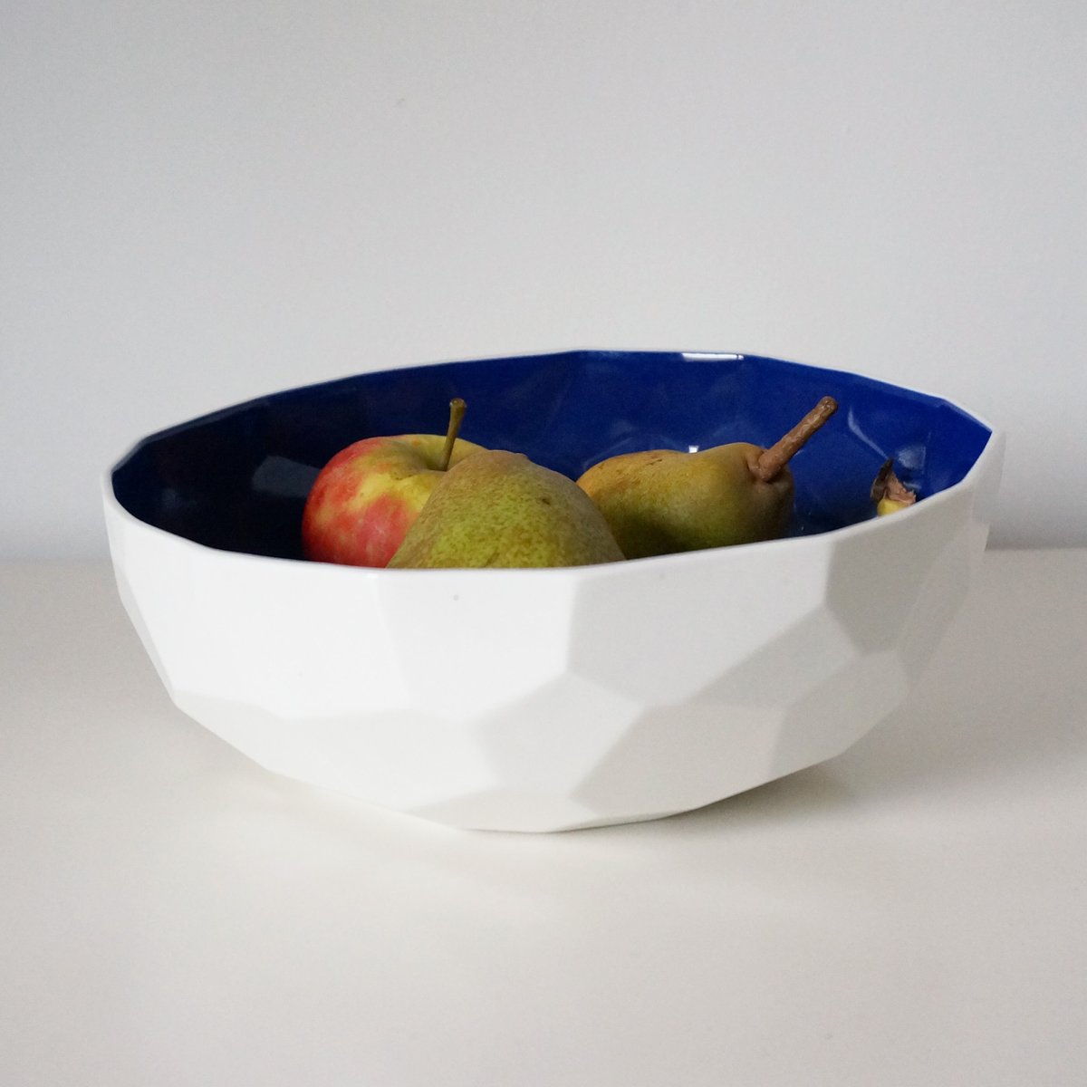 Blue Poligon Fruit Bowl from Studio Lorier