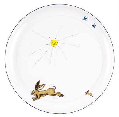 Blue Porcelain Collection Plate from Litolff, 1946-VLO-1304852