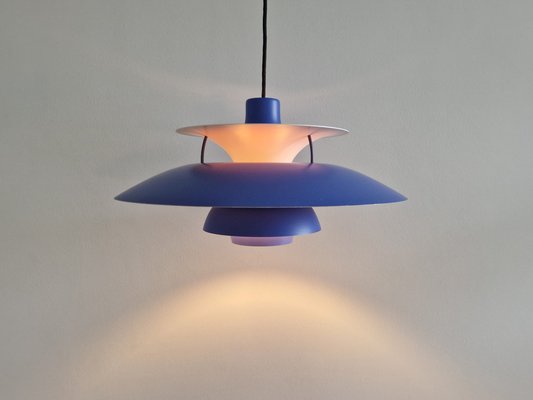 Blue Purple Ph5 Pendant Lamp by Poul Henningsen for Louis Poulsen, Denmark, 1970s-NV-1722324