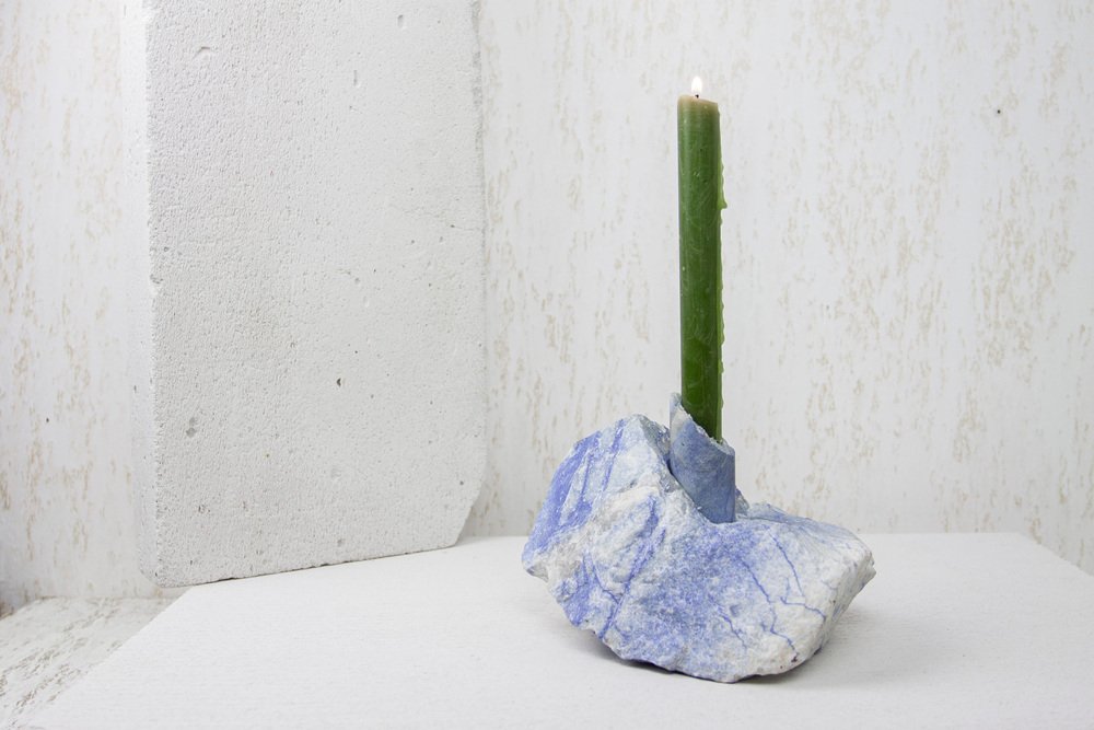 Blue Quartz Abra Candelabra II by Studio DO