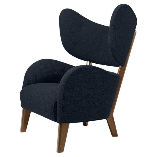 Blue Raf Simons Vidar 3 Smoked Oak My Own Chair Lounge Chair by Lassen