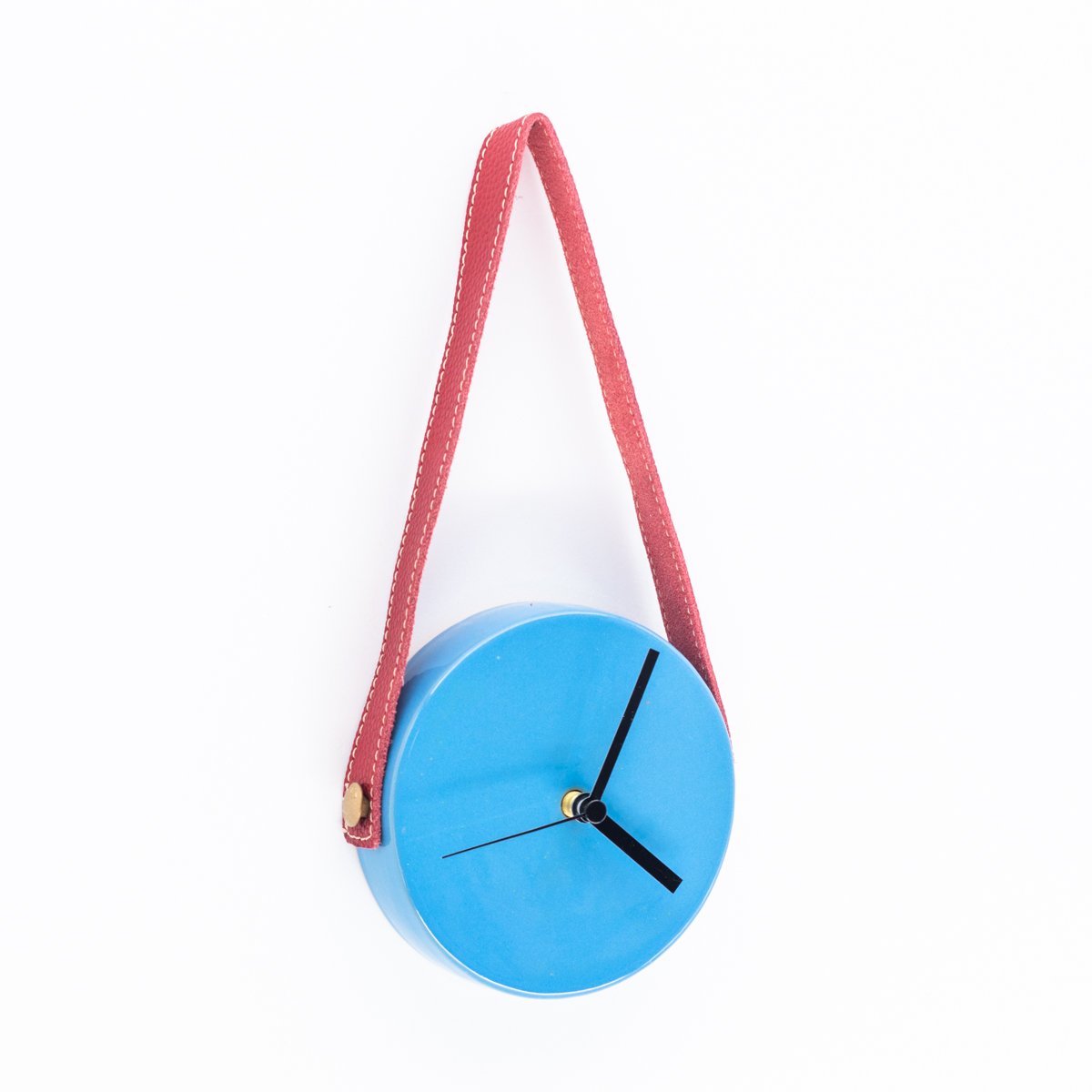 Blue & Red Clock by Marco Rocco, 2018