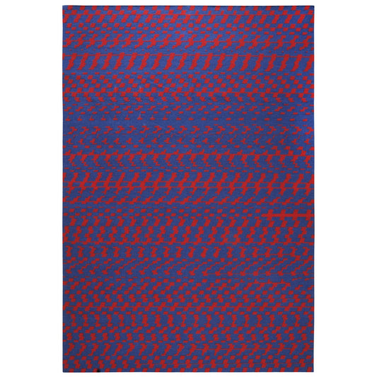 Blue-Red Fuoritempo Rug by Paolo Giordano for I-and-I Collection