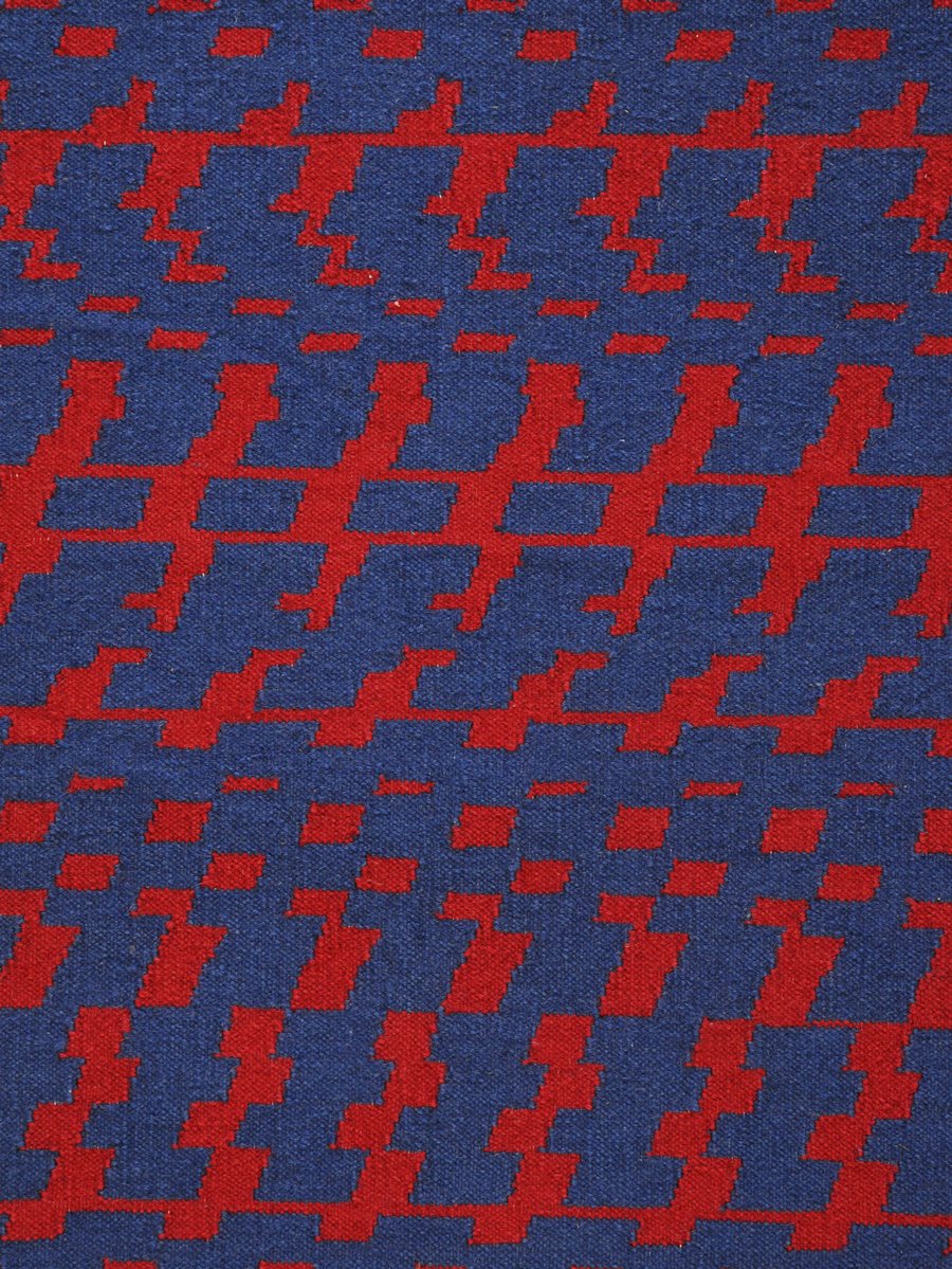 Blue-Red Fuoritempo Rug by Paolo Giordano for I-and-I Collection