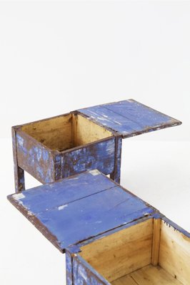 Blue Rustic Stools, 1890s, Set of 2-RCE-1406260