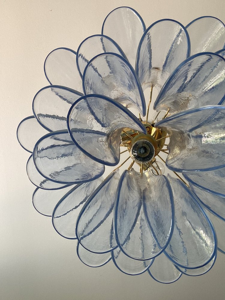 Blue Selle Murano Glass Chandelier by Simoeng