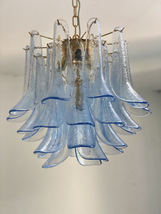 Blue Selle Murano Glass Chandelier by Simoeng