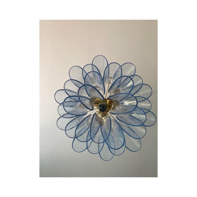 Blue Selle Murano Glass Chandelier from Simoeng