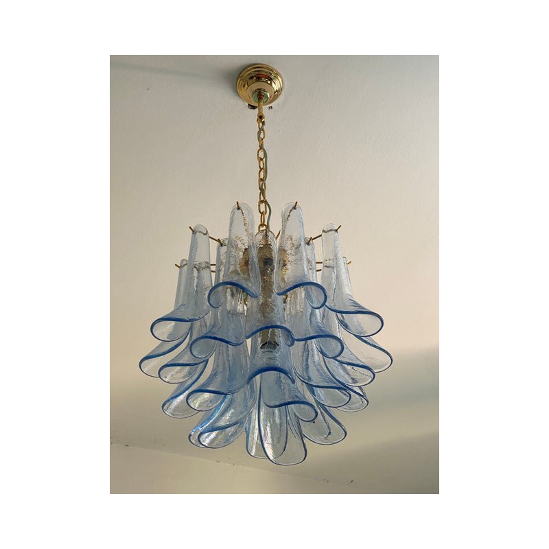 Blue Selle Murano Glass Chandelier from Simoeng