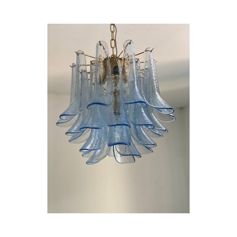 Blue Selle Murano Glass Chandelier from Simoeng