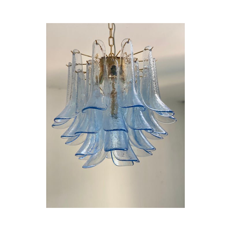 Blue Selle Murano Glass Chandelier from Simoeng