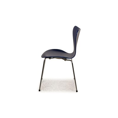 Blue Series 7 Wooden Dining Chairs by Arne Jacobsen for Fritz Hansen, Set of 6-RQW-2016711