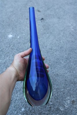 Blue Sommerso Vase by Flavio Poli for Seguso, 1960s-EH-677142