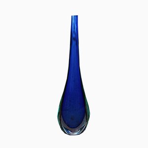 Blue Sommerso Vase by Flavio Poli for Seguso, 1960s-EH-677142