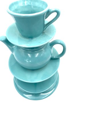 Blue Stacked Teacup Vase, Italy, 1980s-TXN-960797