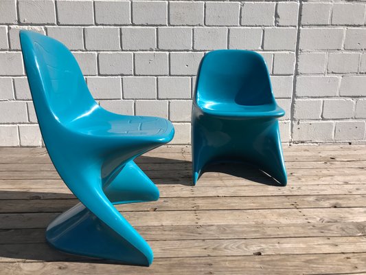 Blue Stacking Chairs by Alexander Begge for Casalino, 1972, Set of 2-EXJ-604959