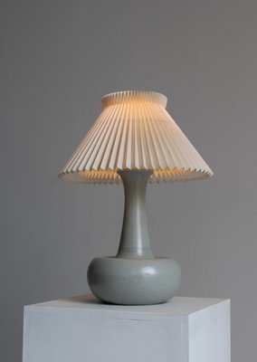 Blue Stoneware Table Lamp by Ole Bøgild for Le Klint, Denmark, 1970s-WRF-1441704